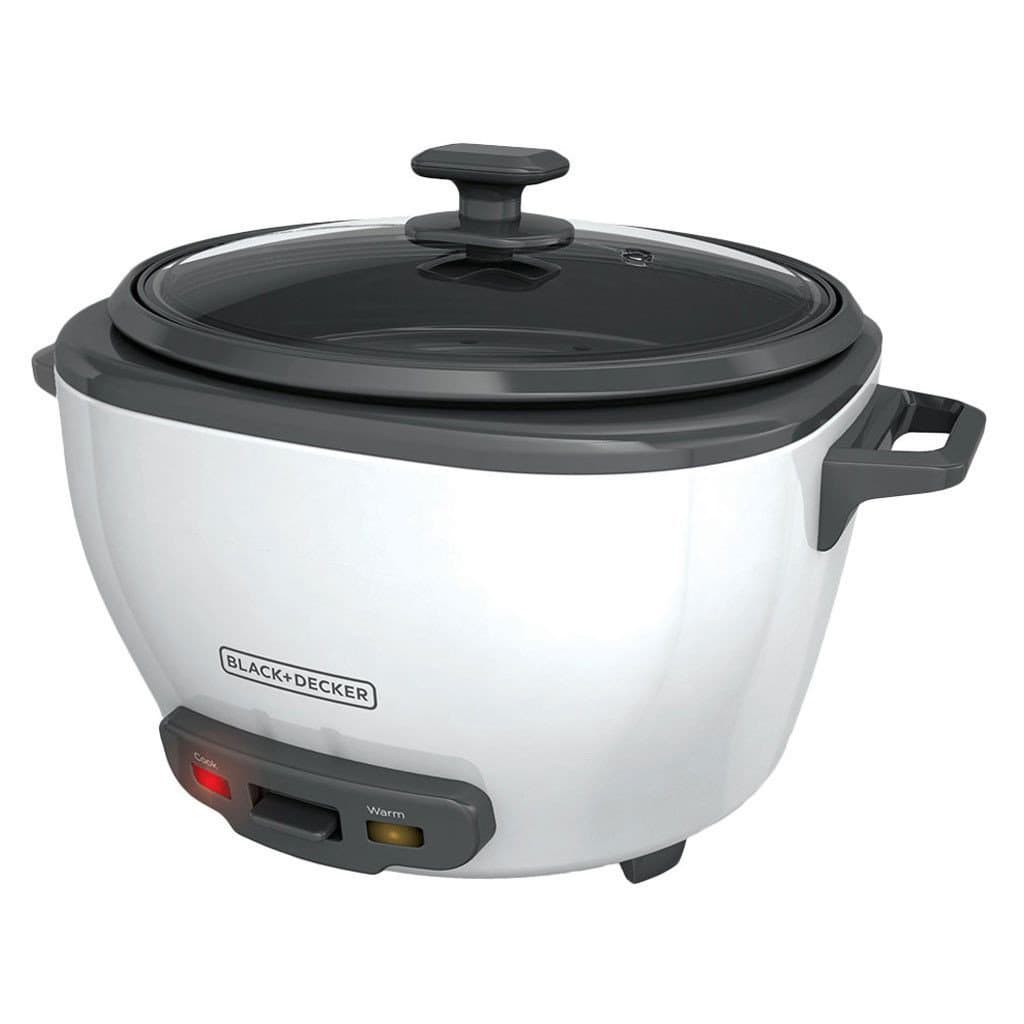 Black + Decker olla arrocera 20 tz cocidas blanca