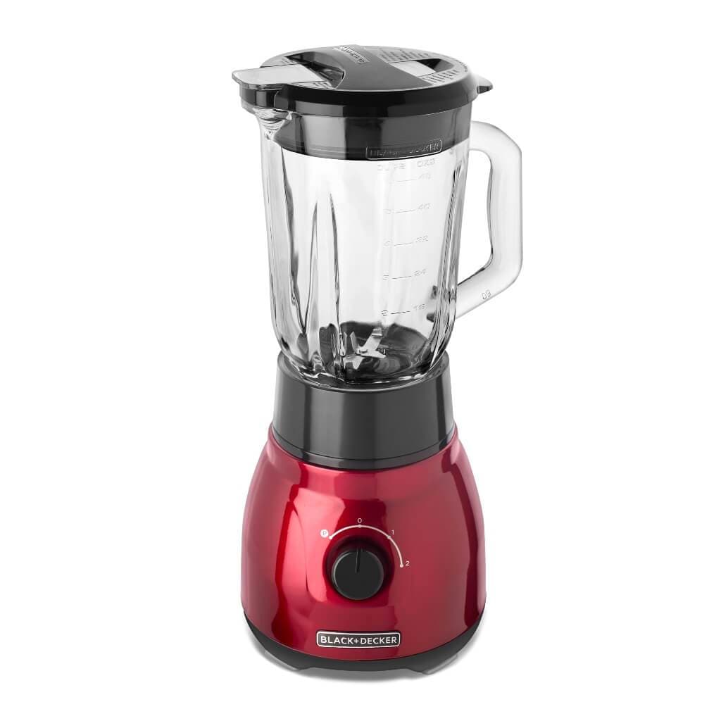 Black + Decker licuadora 2 veloc 750w + vaso personal roja metalica