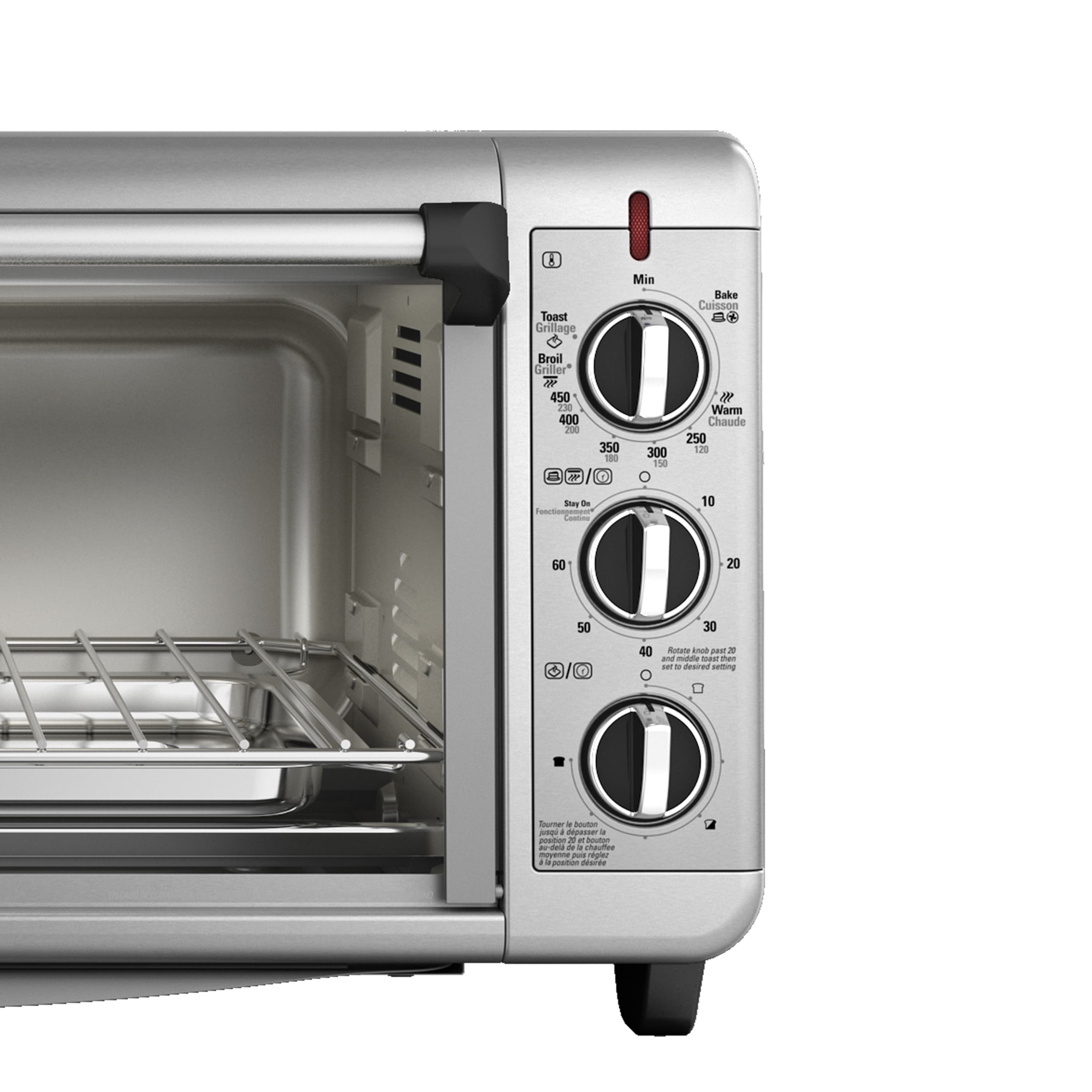 Black + Decker horno de conveccion extra ancho 8 rebanadas inox