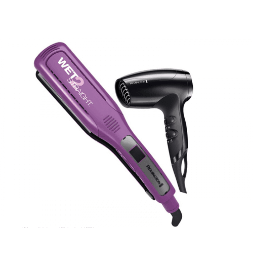 Remington combo secador y alisador ceramica mas iones wet