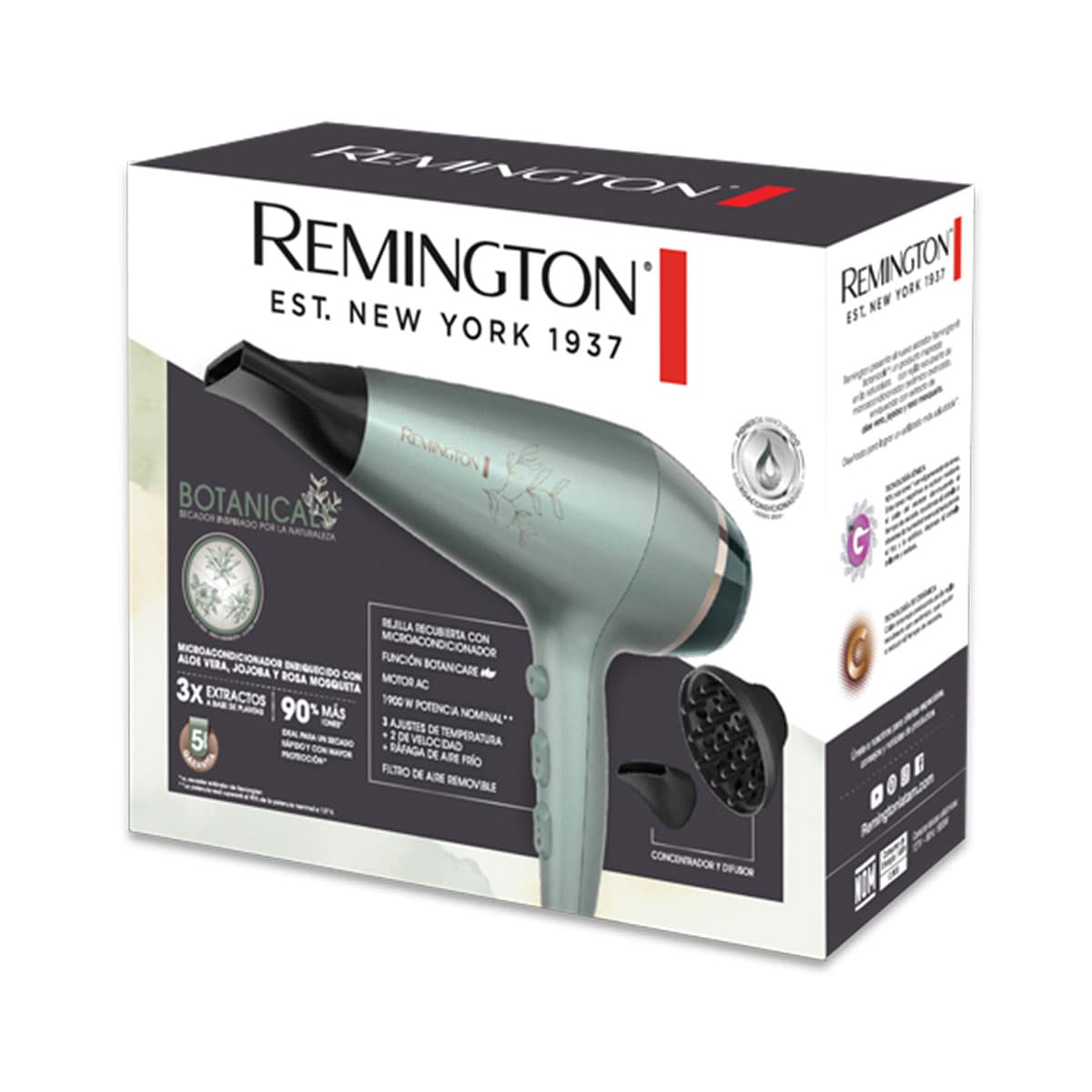 Remington Secadora cabello botanicals
