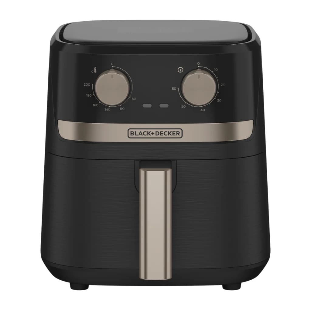 Black + Decker freidora de aire con perillas gris