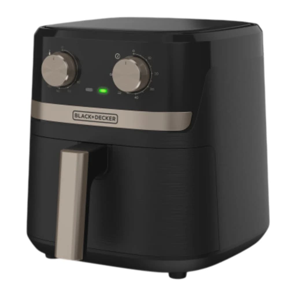 Black + Decker freidora de aire con perillas gris