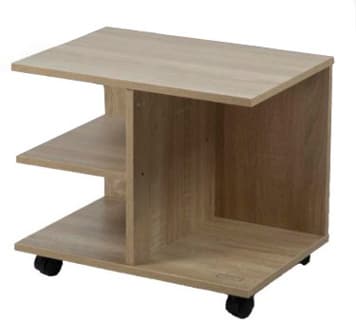Kenneth Cole mesa al lado moderna con rueda colo roble W50 x H42.5 x D35