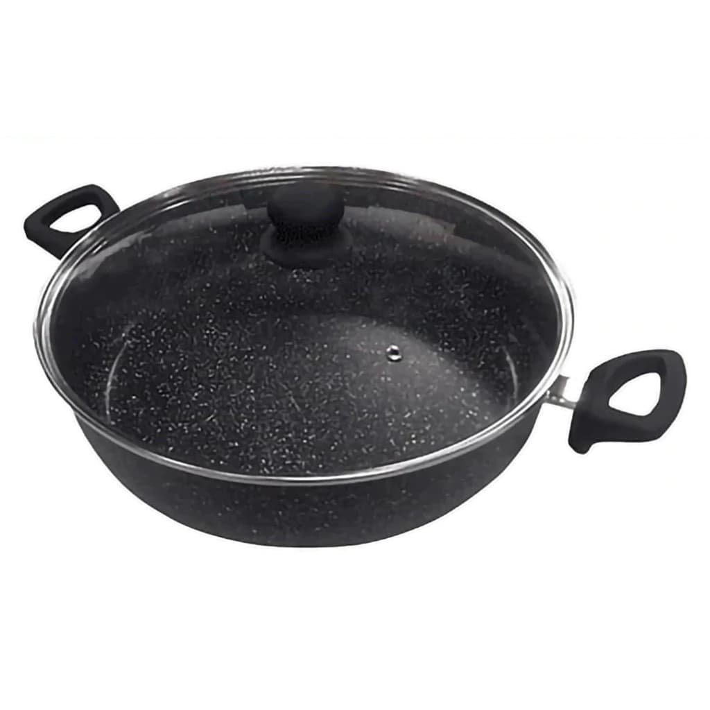 Westinghouse cacerola baja con tapa marmol negro 28 cm