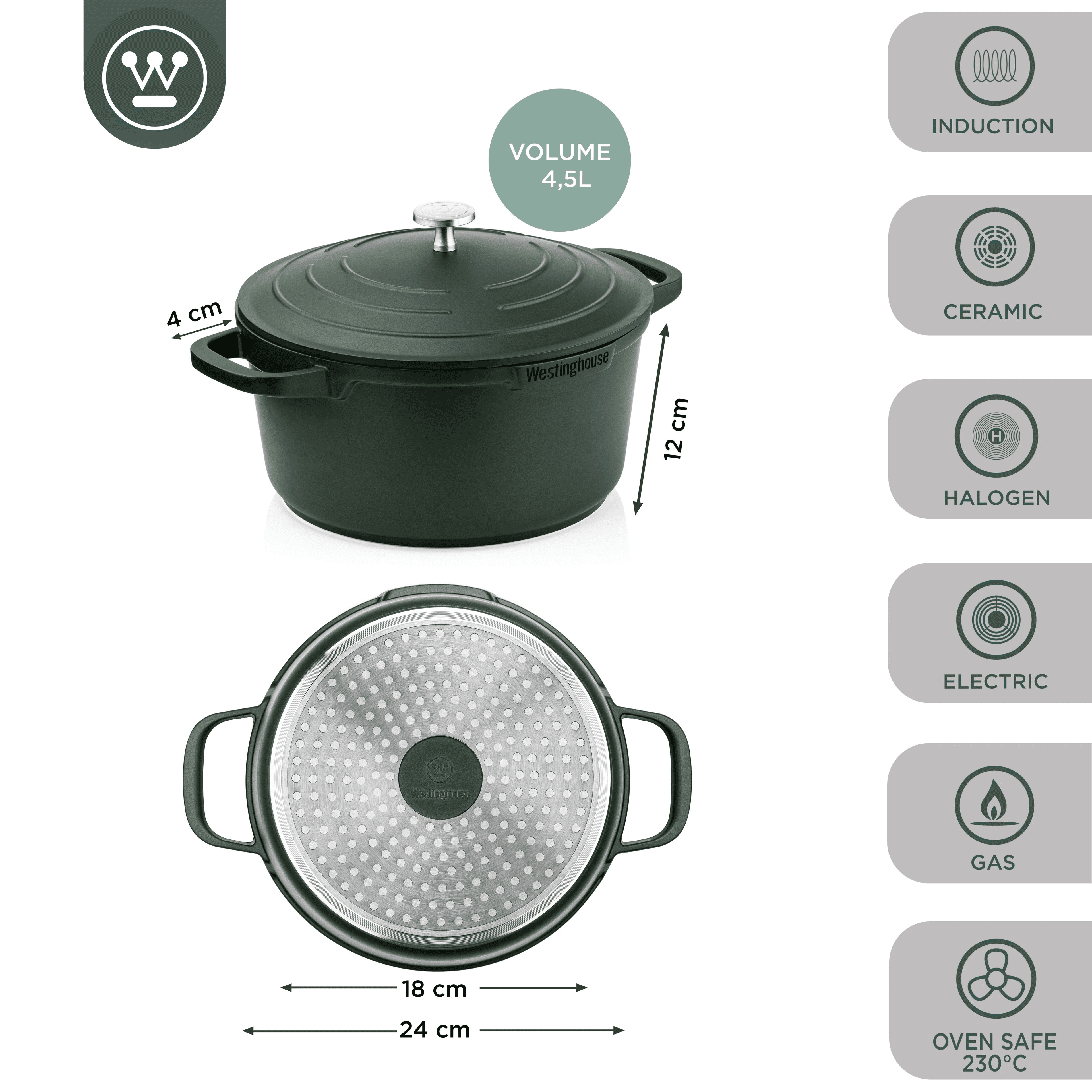 Westinghouse cacerola Performance verde 28cm